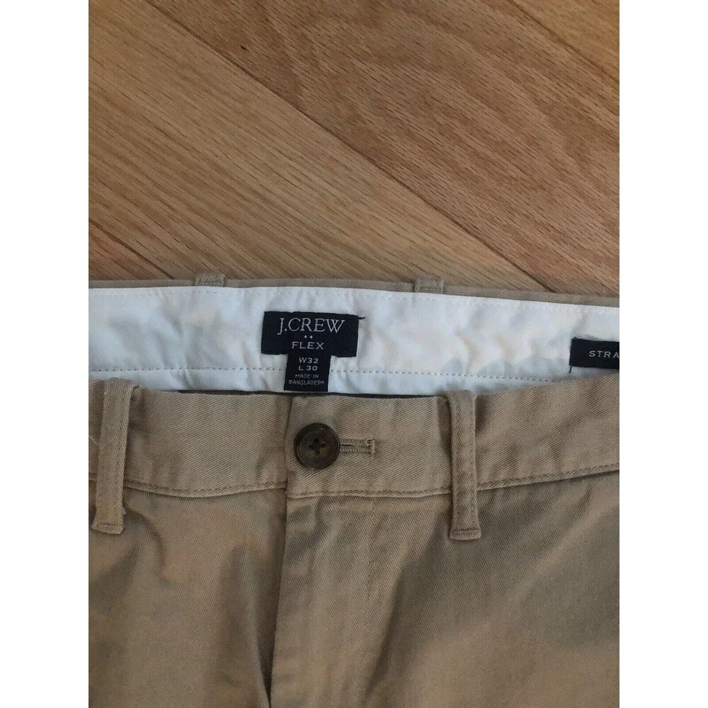 Re-Imagined by J. Crew Flex Men's Pants 32 x 30 Straight‎ Khaki Chino